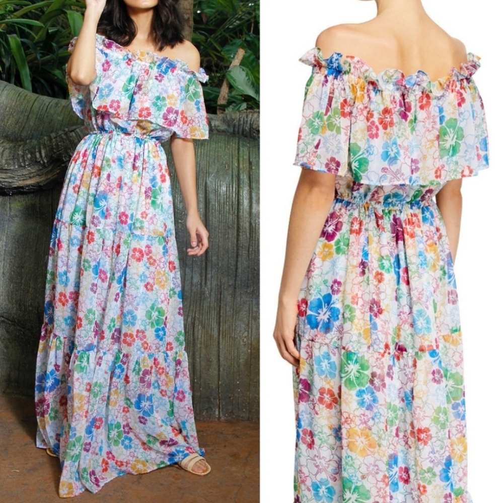 All Things Mochi Kona floral print maxi dress
